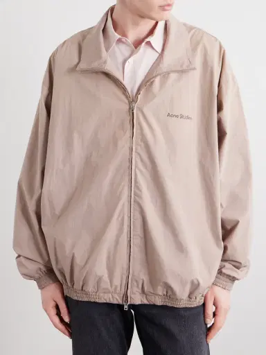 Acne Studios Olando Logo-Print Cotton-Poplin Jacket - Men | Thumbnail 3