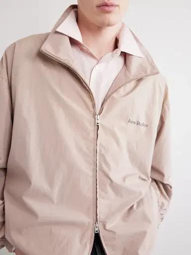 Acne Studios Olando Logo-Print Cotton-Poplin Jacket - Men | Thumbnail 5