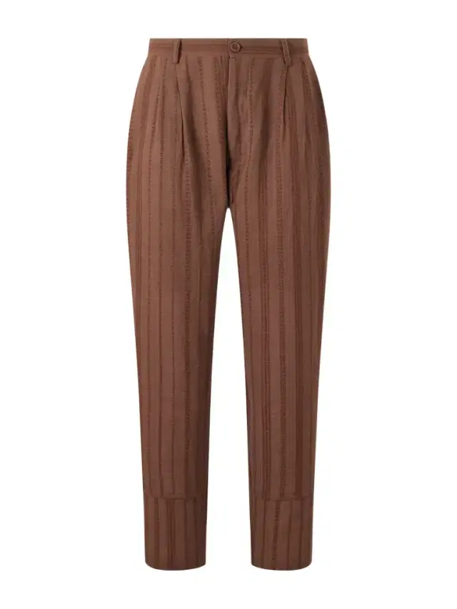 Kardo Antonio Straight-Leg Striped Cotton-Canvas Trousers - Men