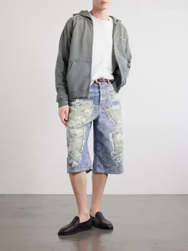 Acne Studios Judda Rose Printed Cotton Shorts - Men | Thumbnail 2 Acne Studios Judda Rose Printed Cotton Shorts - Men | Thumbnail 2