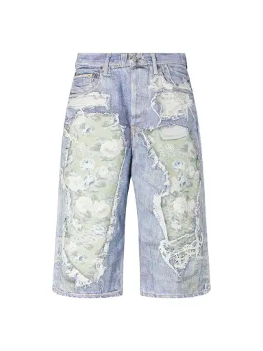 Acne Studios Judda Rose Printed Cotton Shorts - Men | Thumbnail 1 Acne Studios Judda Rose Printed Cotton Shorts - Men | Thumbnail 1
