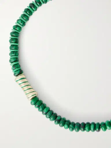 LUIS MORAIS 14-Karat Gold Malachite Beaded Bracelet - Men | Thumbnail 4 LUIS MORAIS 14-Karat Gold Malachite Beaded Bracelet - Men | Thumbnail 4