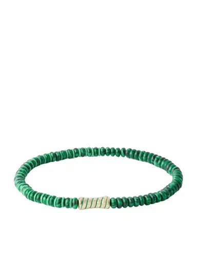 LUIS MORAIS 14-Karat Gold Malachite Beaded Bracelet - Men | Thumbnail 1 LUIS MORAIS 14-Karat Gold Malachite Beaded Bracelet - Men | Thumbnail 1