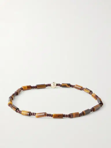 LUIS MORAIS 14-Karat Gold Tiger's Eye Beaded Bracelet - Men | Thumbnail 4 LUIS MORAIS 14-Karat Gold Tiger's Eye Beaded Bracelet - Men | Thumbnail 4