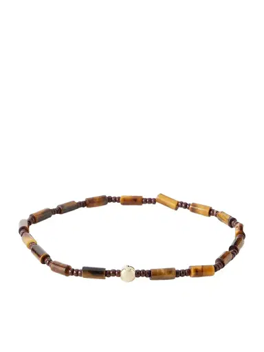 LUIS MORAIS 14-Karat Gold Tiger's Eye Beaded Bracelet - Men | Thumbnail 1 LUIS MORAIS 14-Karat Gold Tiger's Eye Beaded Bracelet - Men | Thumbnail 1