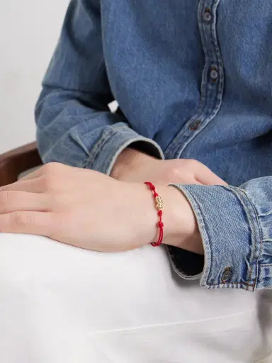 LUIS MORAIS 14-Karat Gold On A Cord Bracelet - Men | Thumbnail 2