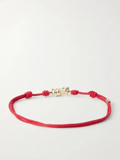 LUIS MORAIS 14-Karat Gold On A Cord Bracelet - Men | Thumbnail 3