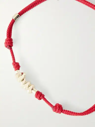 LUIS MORAIS 14-Karat Gold On A Cord Bracelet - Men | Thumbnail 4