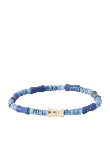 LUIS MORAIS 14-Karat Gold Lapis Lazuli Beaded Bracelet - Men | Thumbnail 1