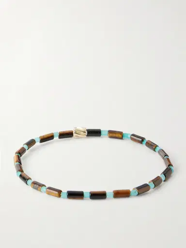 LUIS MORAIS 14-Karat Gold Agate Beaded Bracelet - Men | Thumbnail 3 LUIS MORAIS 14-Karat Gold Agate Beaded Bracelet - Men | Thumbnail 3