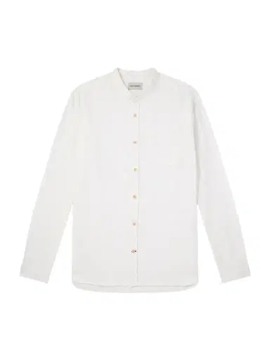 Oliver Spencer Grandad-Collar Striped Cotton Shirt - Men | Thumbnail 1 Oliver Spencer Grandad-Collar Striped Cotton Shirt - Men | Thumbnail 1
