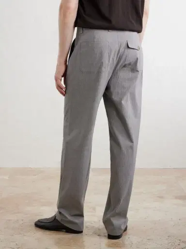 Oliver Spencer Morton Straight-Leg Pleated Checked Cotton-Blend Suit Trousers - Men | Thumbnail 4 Oliver Spencer Morton Straight-Leg Pleated Checked Cotton-Blend Suit Trousers - Men | Thumbnail 4