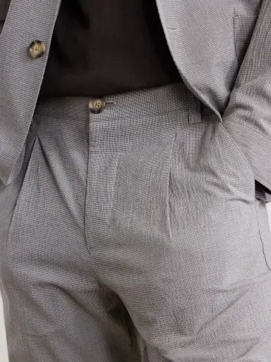 Oliver Spencer Morton Straight-Leg Pleated Checked Cotton-Blend Suit Trousers - Men | Thumbnail 5 Oliver Spencer Morton Straight-Leg Pleated Checked Cotton-Blend Suit Trousers - Men | Thumbnail 5