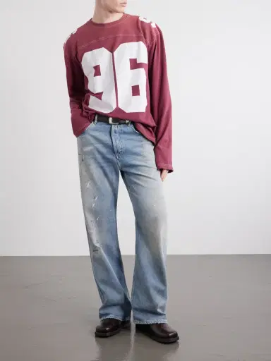 Acne Studios Stain-printed Straight-Leg Cotton Jeans - Men | Thumbnail 2 Acne Studios Stain-printed Straight-Leg Cotton Jeans - Men | Thumbnail 2