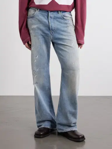 Acne Studios Stain-printed Straight-Leg Cotton Jeans - Men | Thumbnail 3 Acne Studios Stain-printed Straight-Leg Cotton Jeans - Men | Thumbnail 3