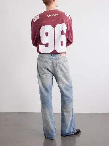 Acne Studios Stain-printed Straight-Leg Cotton Jeans - Men | Thumbnail 4 Acne Studios Stain-printed Straight-Leg Cotton Jeans - Men | Thumbnail 4
