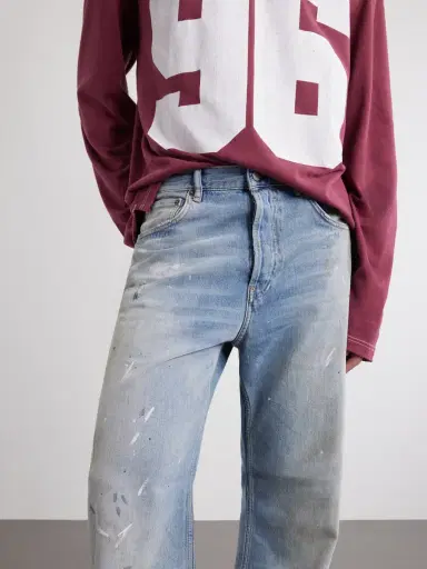 Acne Studios Stain-printed Straight-Leg Cotton Jeans - Men | Thumbnail 5 Acne Studios Stain-printed Straight-Leg Cotton Jeans - Men | Thumbnail 5