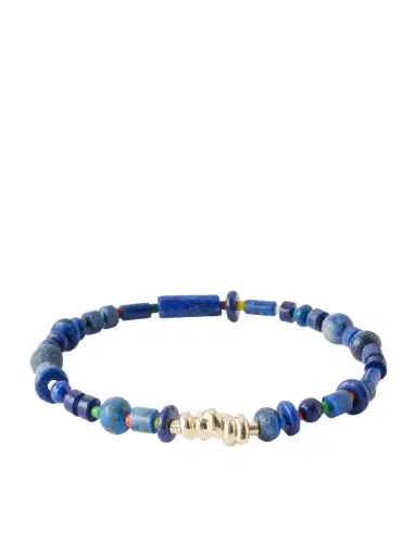 LUIS MORAIS 14-Karat Gold Lapis Lazuli Beaded Bracelet - Men | Thumbnail 1 LUIS MORAIS 14-Karat Gold Lapis Lazuli Beaded Bracelet - Men | Thumbnail 1