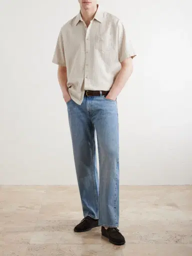 Oliver Spencer Palermo Striped Cotton and Linen-Blend Shirt - Men | Thumbnail 2