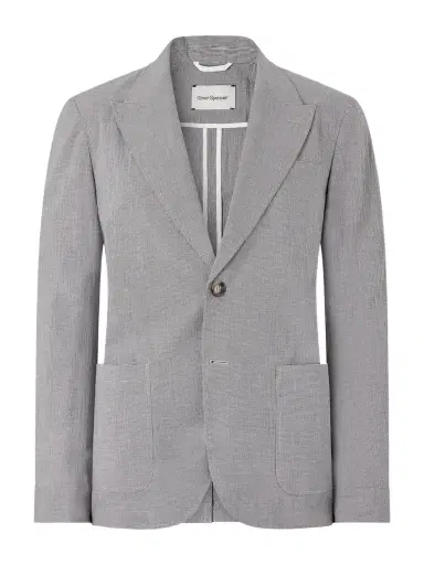 Oliver Spencer Finsbury Checked Cotton-Blend Seersucker Suit Jacket - Men | Thumbnail 1 Oliver Spencer Finsbury Checked Cotton-Blend Seersucker Suit Jacket - Men | Thumbnail 1