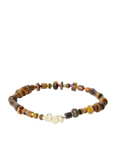 LUIS MORAIS 14-Karat Gold Tiger Eye Beaded Bracelet - Men | Thumbnail 1 LUIS MORAIS 14-Karat Gold Tiger Eye Beaded Bracelet - Men | Thumbnail 1
