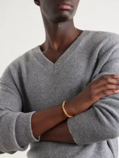 LUIS MORAIS 14-Karat Gold Carnelian Beaded Bracelet - Men | Thumbnail 2 LUIS MORAIS 14-Karat Gold Carnelian Beaded Bracelet - Men | Thumbnail 2