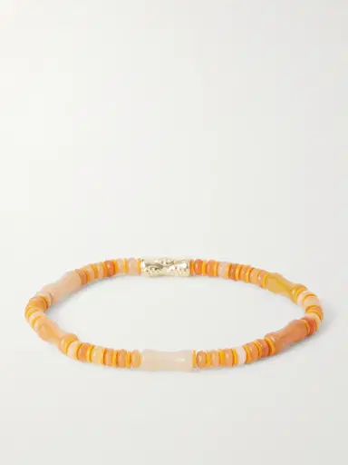 LUIS MORAIS 14-Karat Gold Carnelian Beaded Bracelet - Men | Thumbnail 3 LUIS MORAIS 14-Karat Gold Carnelian Beaded Bracelet - Men | Thumbnail 3