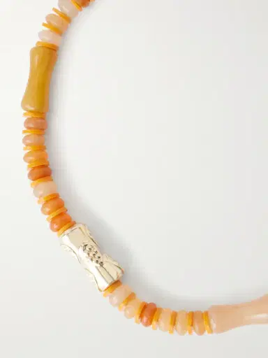 LUIS MORAIS 14-Karat Gold Carnelian Beaded Bracelet - Men | Thumbnail 4 LUIS MORAIS 14-Karat Gold Carnelian Beaded Bracelet - Men | Thumbnail 4