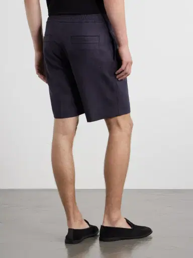 Zegna Oasi Straight-Leg Linen Shorts - Men | Thumbnail 4