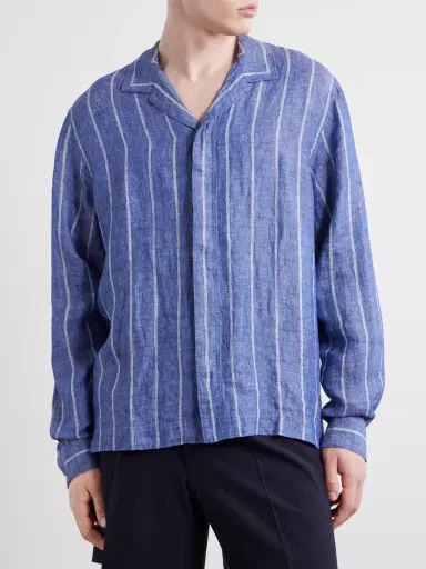 Orlebar Brown Sylvan Striped Linen Shirt - Men | Thumbnail 3 Orlebar Brown Sylvan Striped Linen Shirt - Men | Thumbnail 3