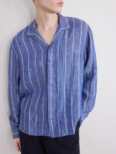 Orlebar Brown Sylvan Striped Linen Shirt - Men | Thumbnail 5 Orlebar Brown Sylvan Striped Linen Shirt - Men | Thumbnail 5