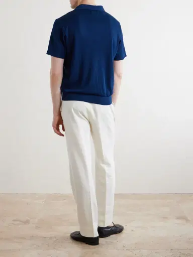 Oliver Spencer Westcott Open-Collar Organic Cotton Polo Shirt - Men | Thumbnail 4 Oliver Spencer Westcott Open-Collar Organic Cotton Polo Shirt - Men | Thumbnail 4