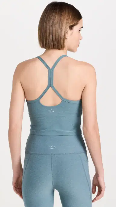 Beyond Yoga pacedye lim Racerback Cropped Tank torm Heather | Thumbnail 3 Beyond Yoga pacedye lim Racerback Cropped Tank torm Heather | Thumbnail 3