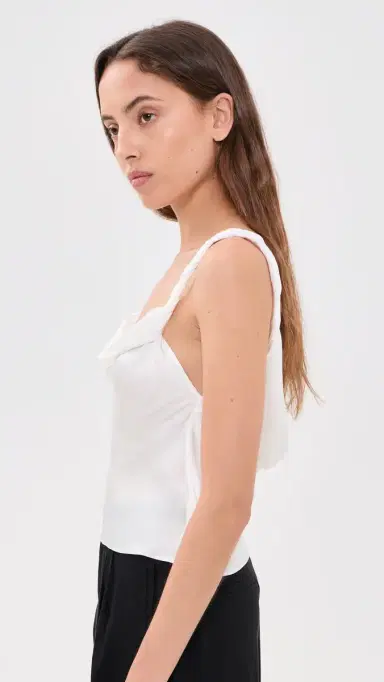 Alice + Olivia Monique Twist Strap Cowl Neck Tank Off White | Thumbnail 4 Alice + Olivia Monique Twist Strap Cowl Neck Tank Off White | Thumbnail 4