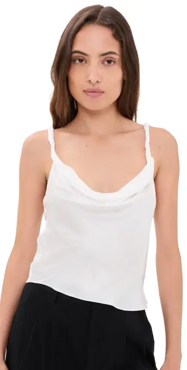 Alice + Olivia Monique Twist Strap Cowl Neck Tank Off White | Thumbnail 1 Alice + Olivia Monique Twist Strap Cowl Neck Tank Off White | Thumbnail 1