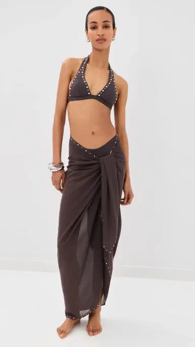 Staud Irina Bikini Top Espresso Studs S | Thumbnail 6