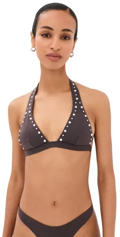 Staud Irina Bikini Top Espresso Studs S | Thumbnail 1