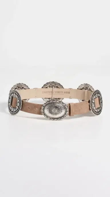 L'AGENCE Austin Medlin Belt Cappuccino Suede | Thumbnail 2