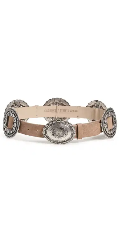L'AGENCE Austin Medlin Belt Cappuccino Suede | Thumbnail 1