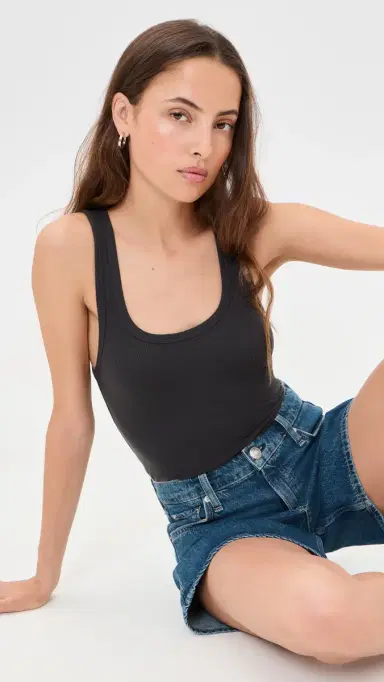 Faherty Featherweight Freestyle Tank Washed Black S | Thumbnail 2
