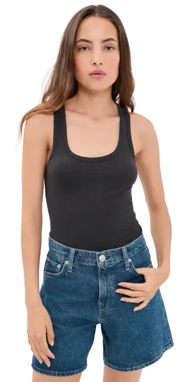 Faherty Featherweight Freestyle Tank Washed Black S | Thumbnail 1