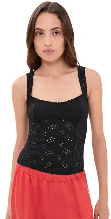 Free People Full Bloom Eyelet Cami Black | Thumbnail 1 Free People Full Bloom Eyelet Cami Black | Thumbnail 1