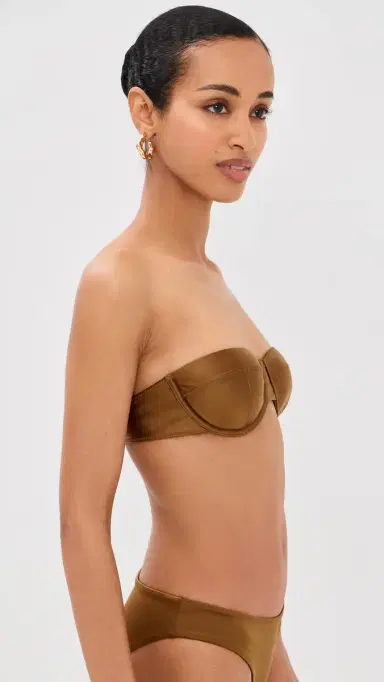 Staud Jo Balconette Bikini Top Bronze M | Thumbnail 4 Staud Jo Balconette Bikini Top Bronze M | Thumbnail 4