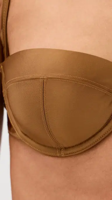 Staud Jo Balconette Bikini Top Bronze M | Thumbnail 6 Staud Jo Balconette Bikini Top Bronze M | Thumbnail 6