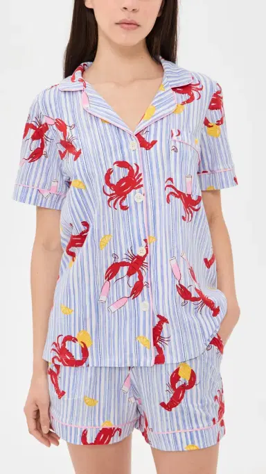 BedHead PJs Coastal Feast Cropped Pajama Set Coastal Feast M | Thumbnail 2