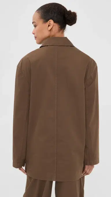 Tibi Garment Dyed Cotton Liam Blazer Brown | Thumbnail 3 Tibi Garment Dyed Cotton Liam Blazer Brown | Thumbnail 3