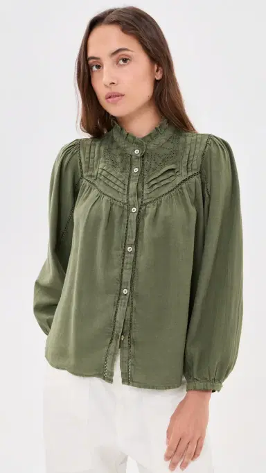 Ba&sh Gilda Blouse Kaki | Thumbnail 2
