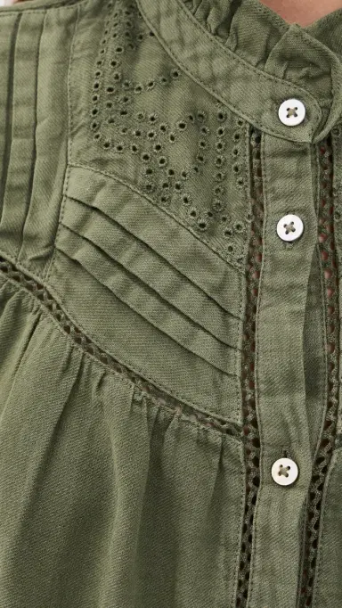 Ba&sh Gilda Blouse Kaki | Thumbnail 6