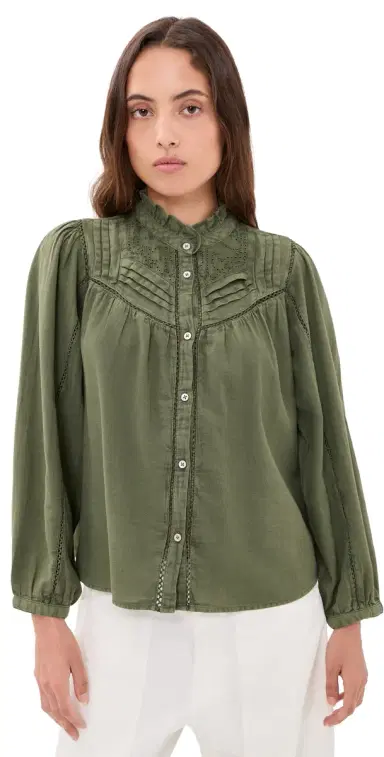 Ba&sh Gilda Blouse Kaki | Thumbnail 1