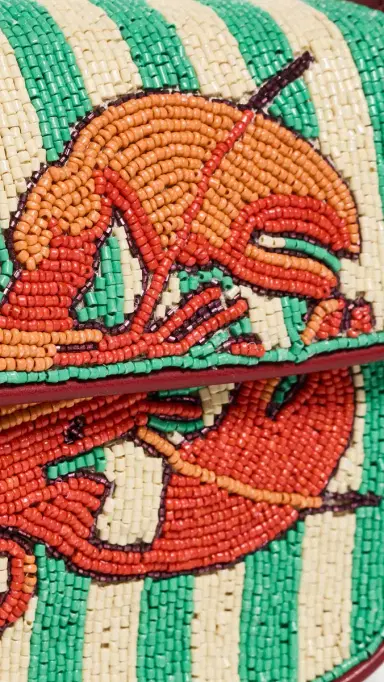Staud Tommy Beaded Shoulder Bag Summer Lobster | Thumbnail 5 Staud Tommy Beaded Shoulder Bag Summer Lobster | Thumbnail 5
